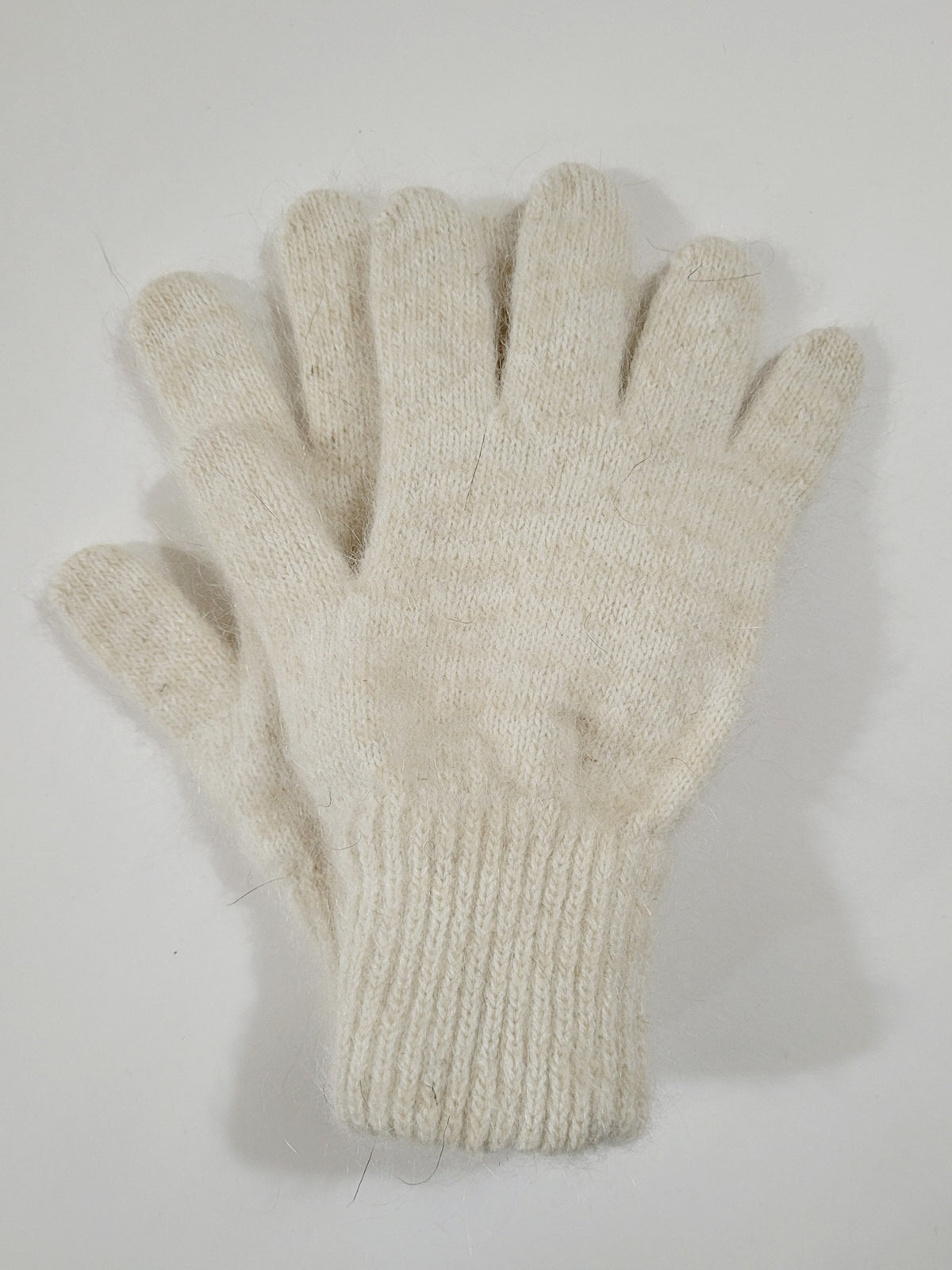 White Goat Wool Gloves