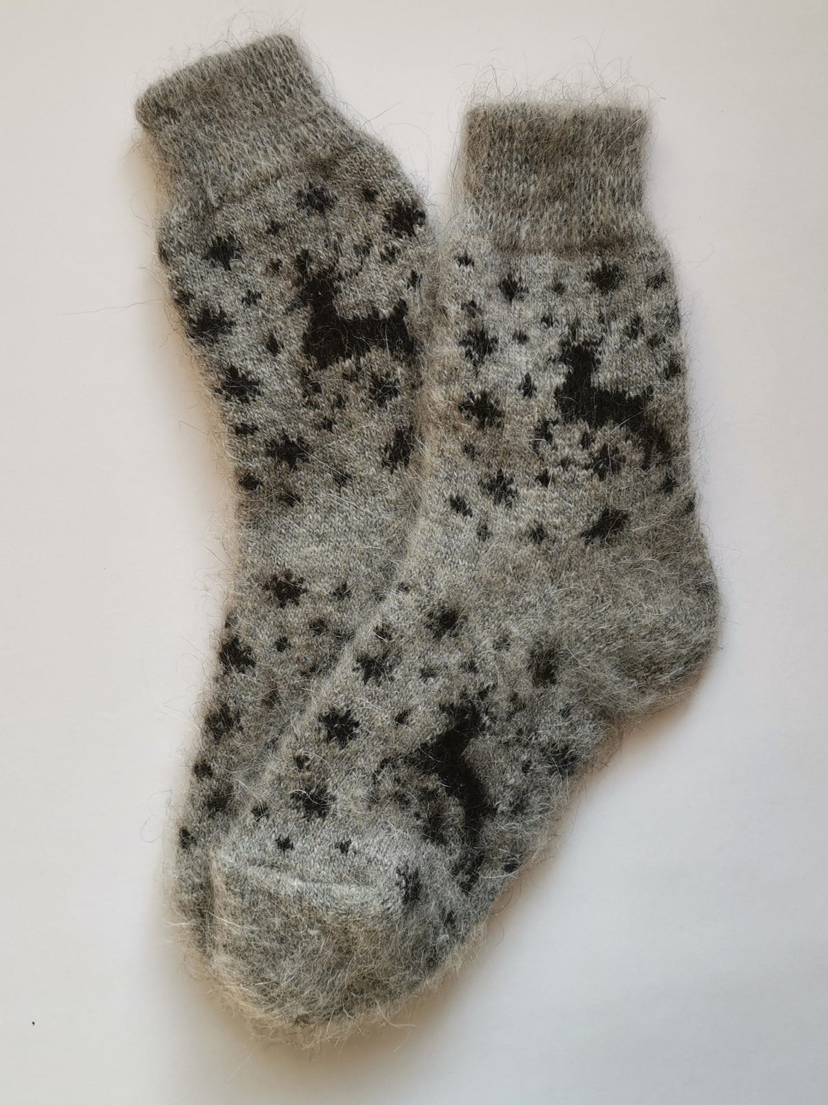 Running Deer Wool Socks, Grey