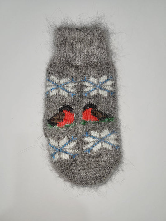 Bullfinch Wool Mittens, Grey