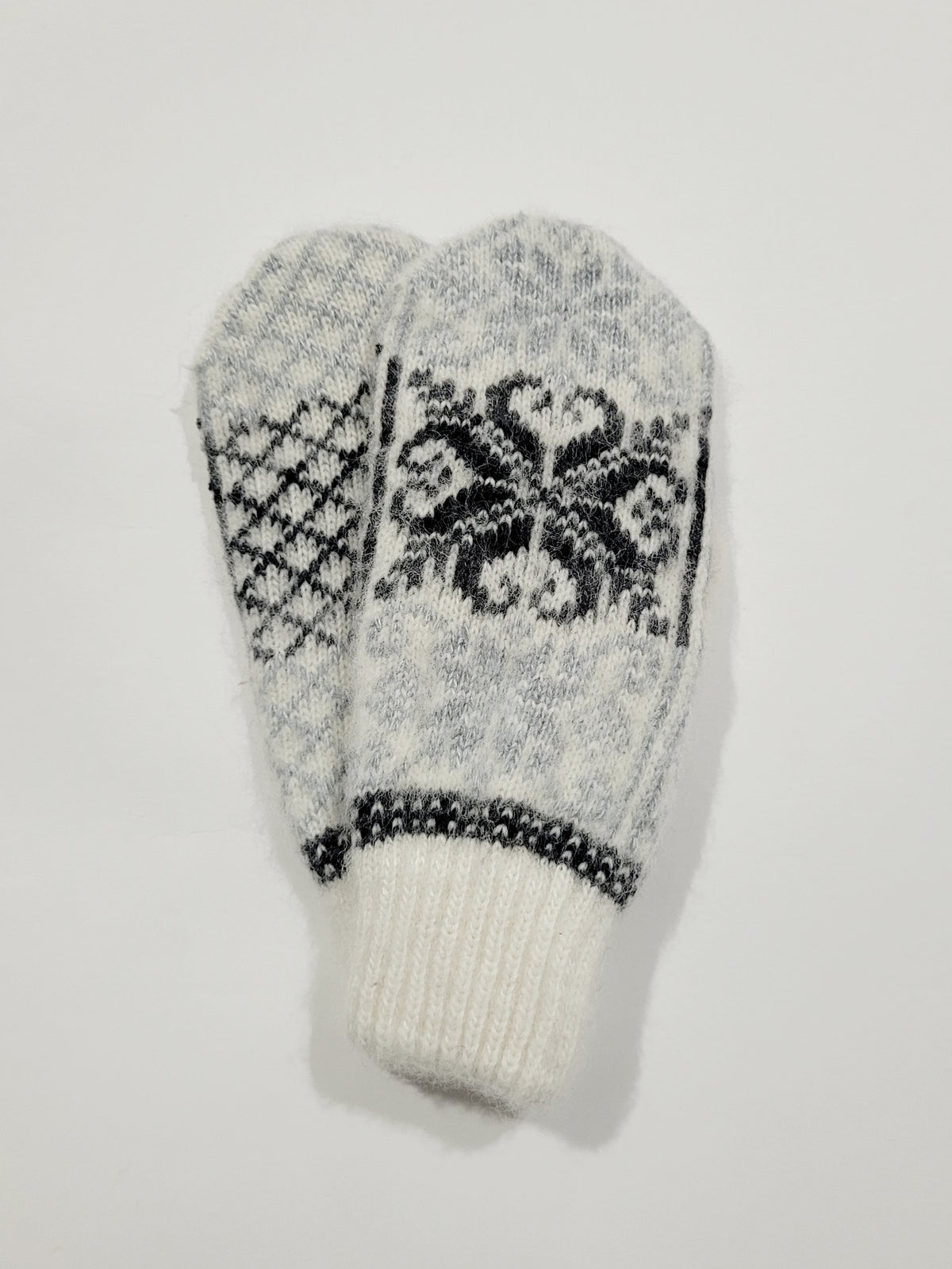 Assorted White Wool Mittens