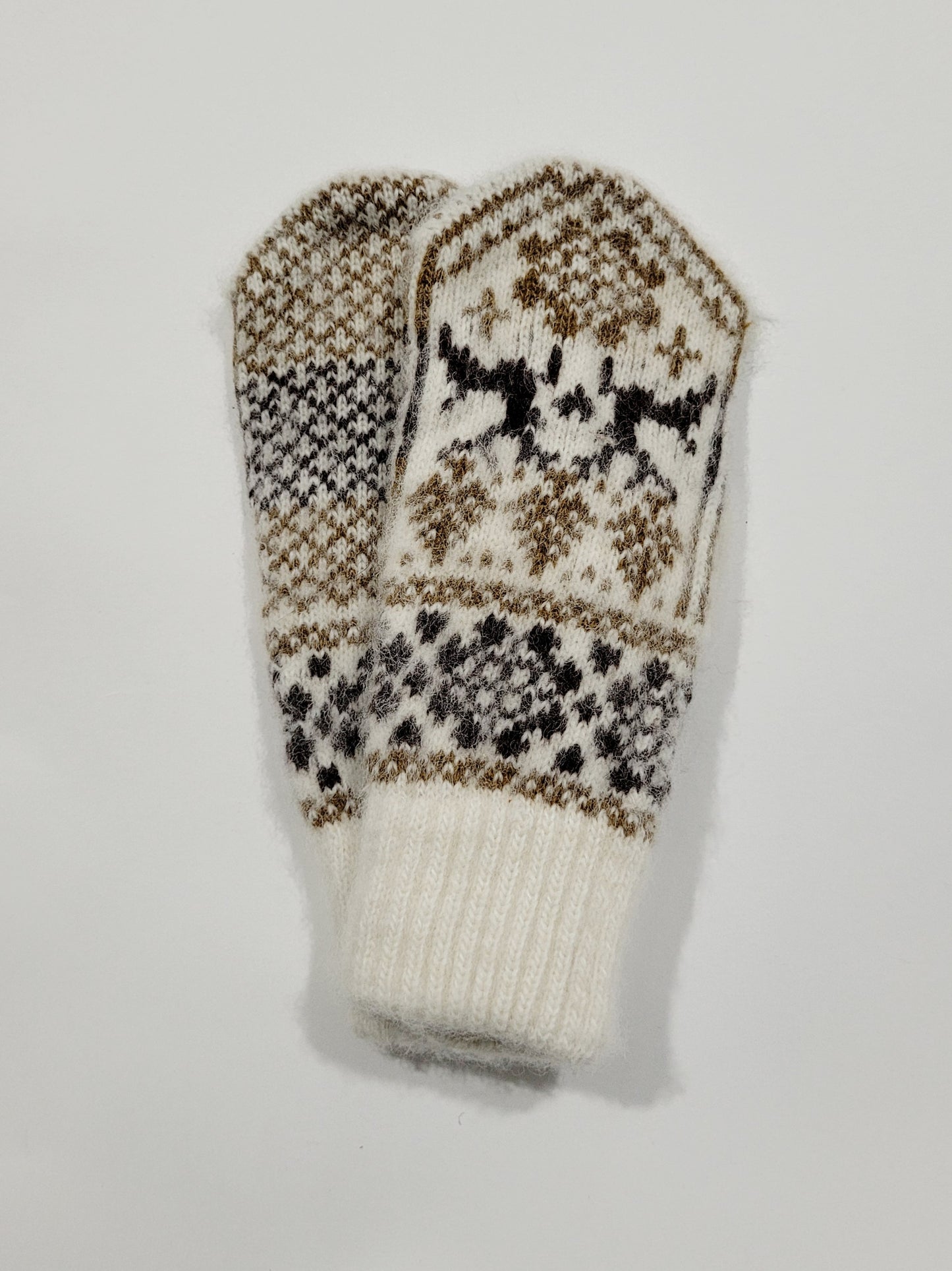 Assorted White Wool Mittens