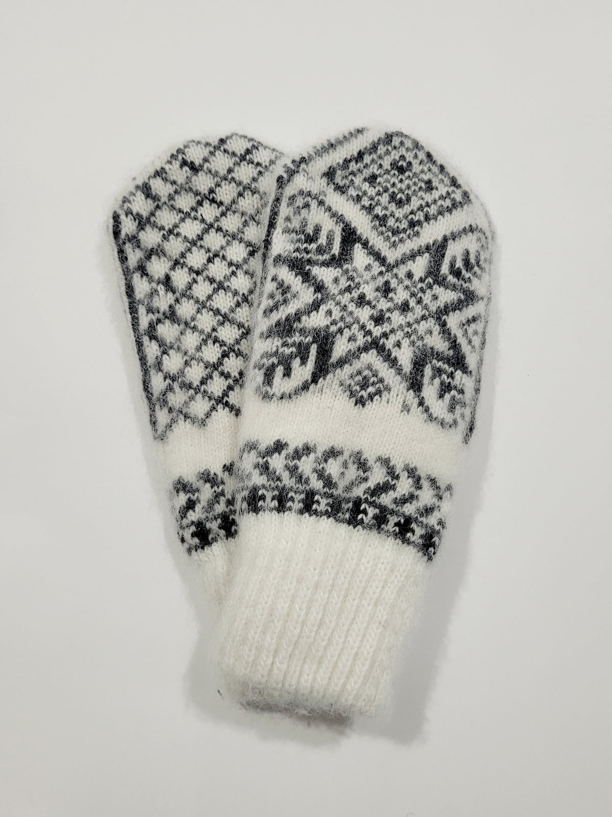 Assorted White Wool Mittens