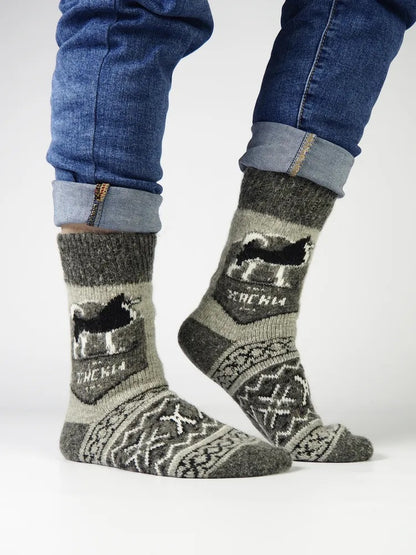 Husky Wool Socks, Grey