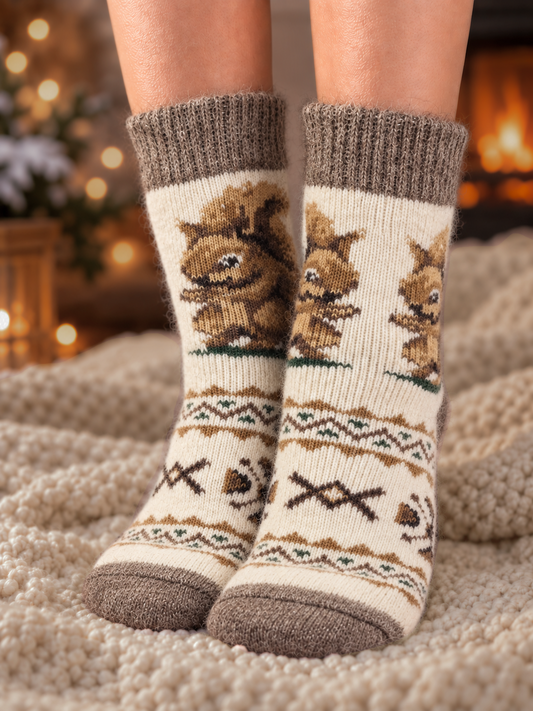 Squirrel Wool Socks