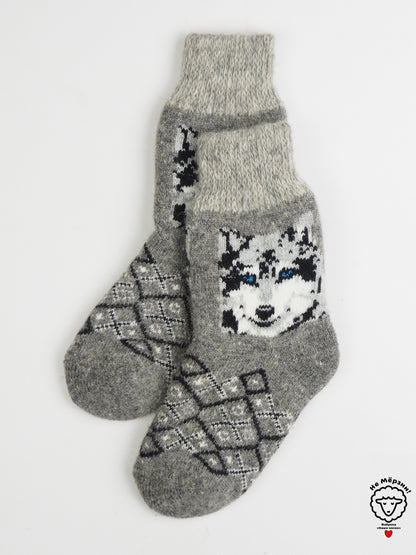 Wolf Teen Wool Socks