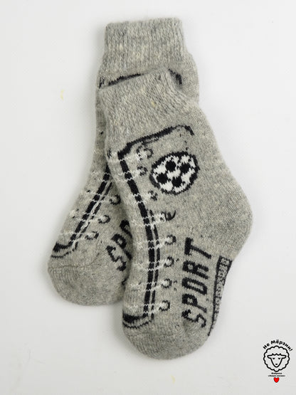Sport Grey Teen Wool Socks