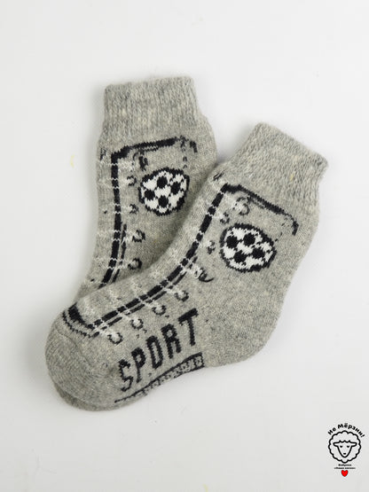 Sport Grey Teen Wool Socks