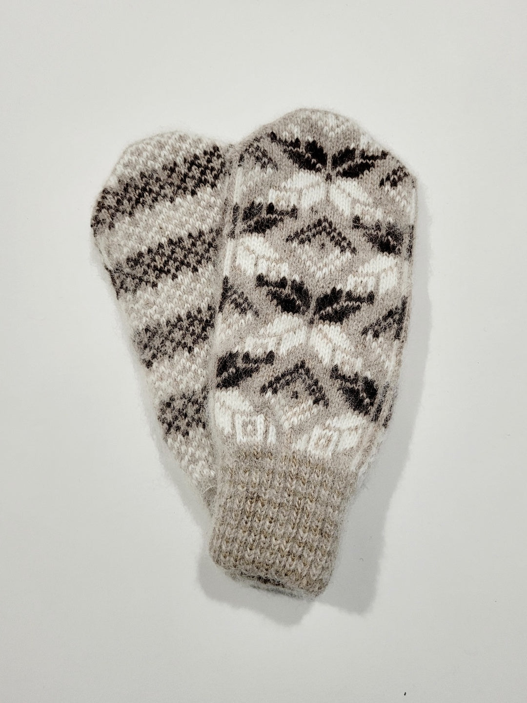 Deer Wool Mittens, Beige