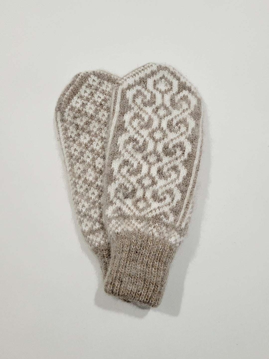 Deer Wool Mittens, Beige