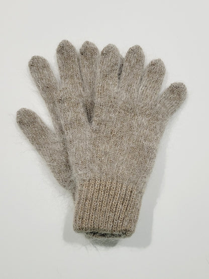 Goat Wool Gloves, Beige