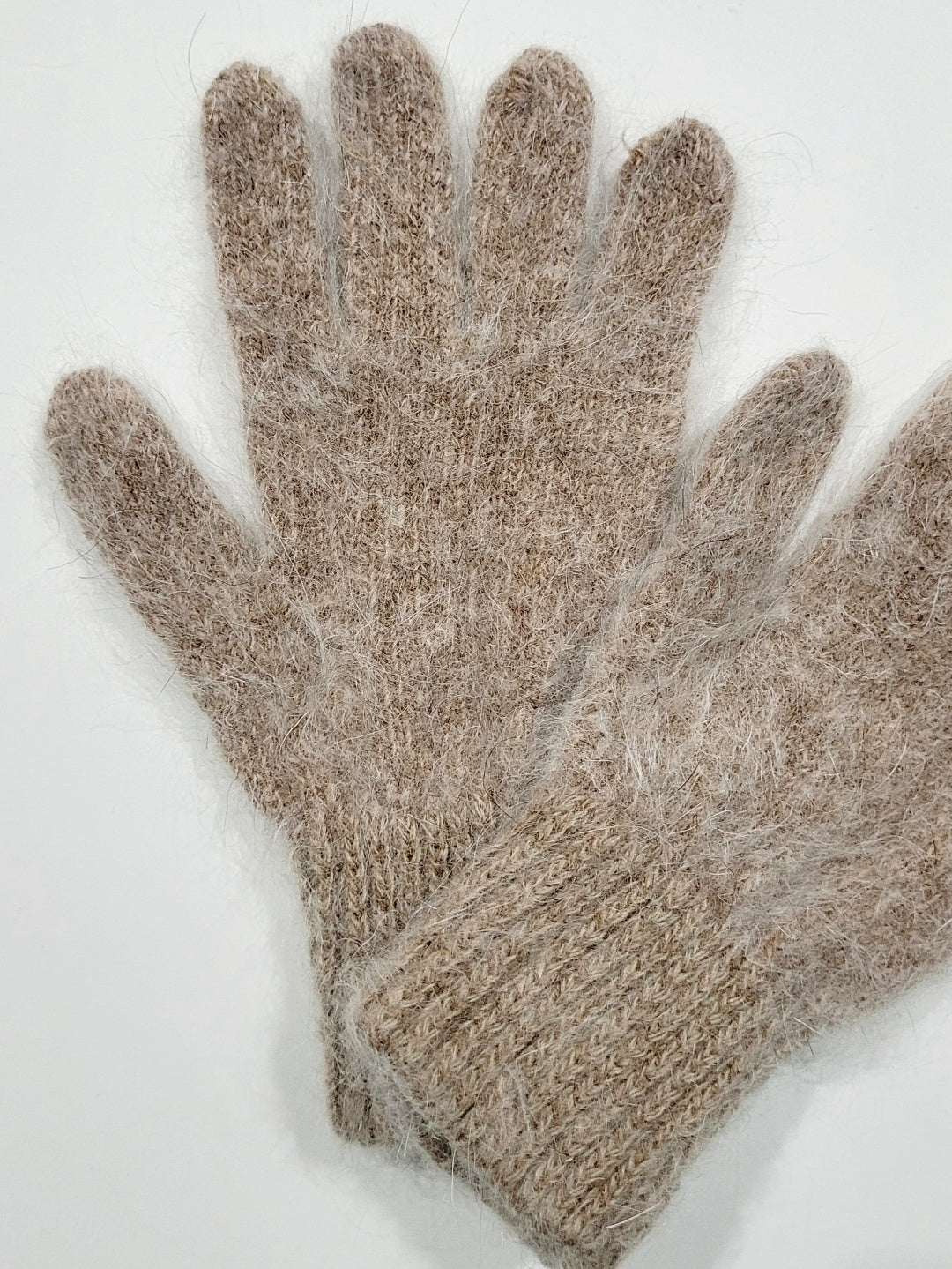Goat Wool Gloves, Beige