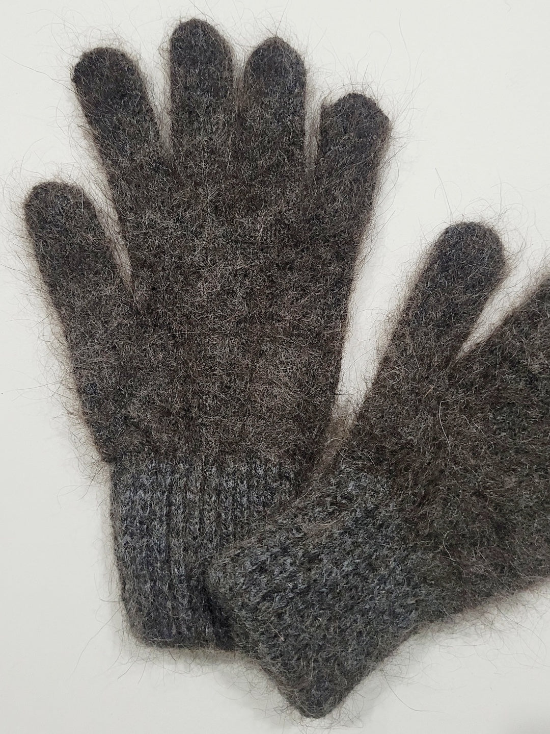 Goat Wool Gloves, Dark Grey