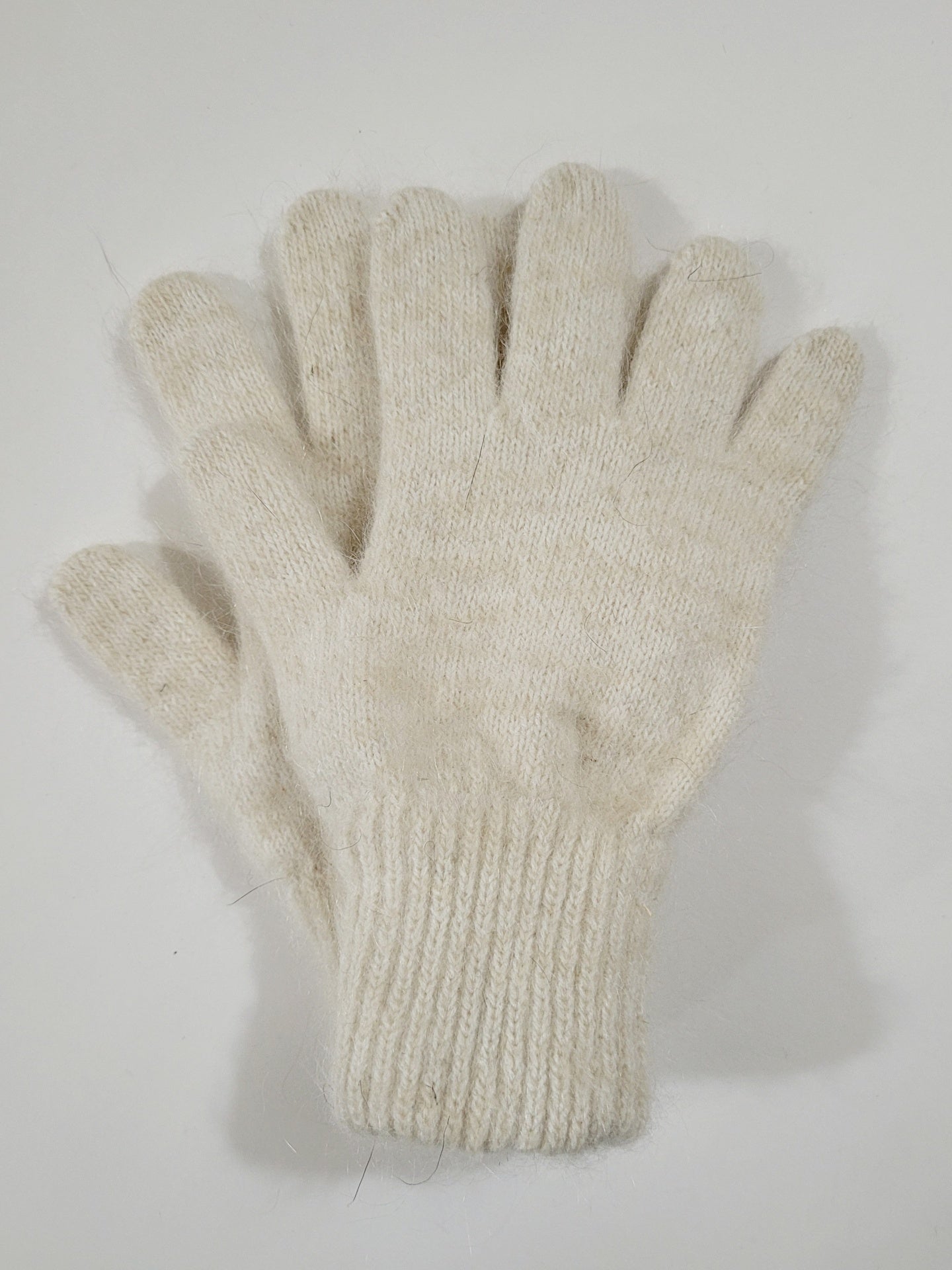 White Goat Wool Gloves