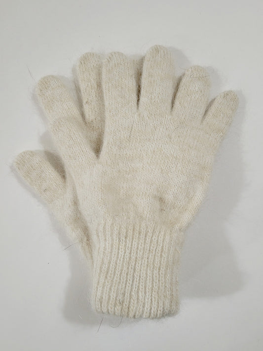 White Goat Wool Gloves