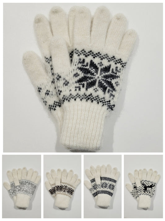 Assorted White Wool Gloves
