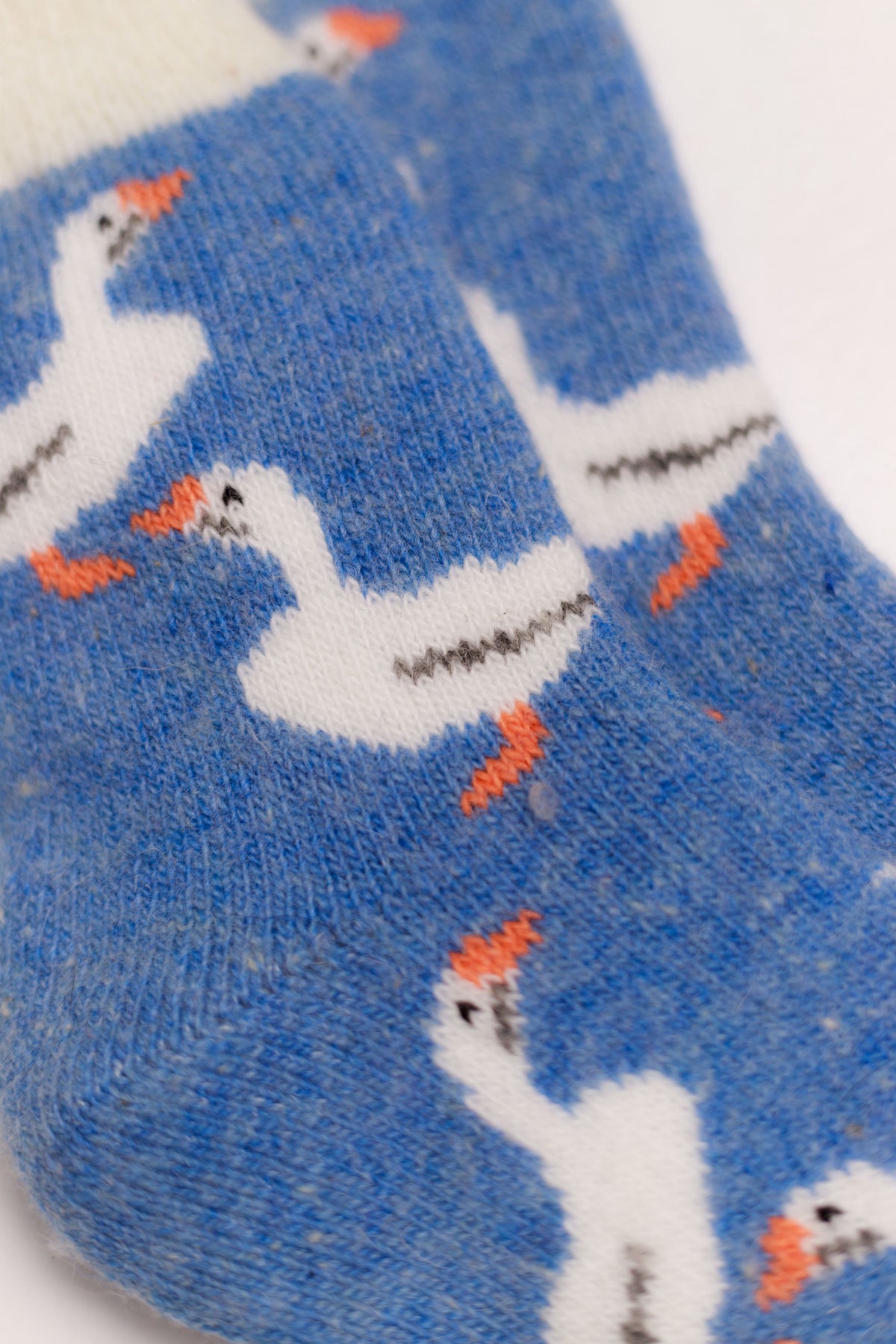 Geese Wool Socks, Blue