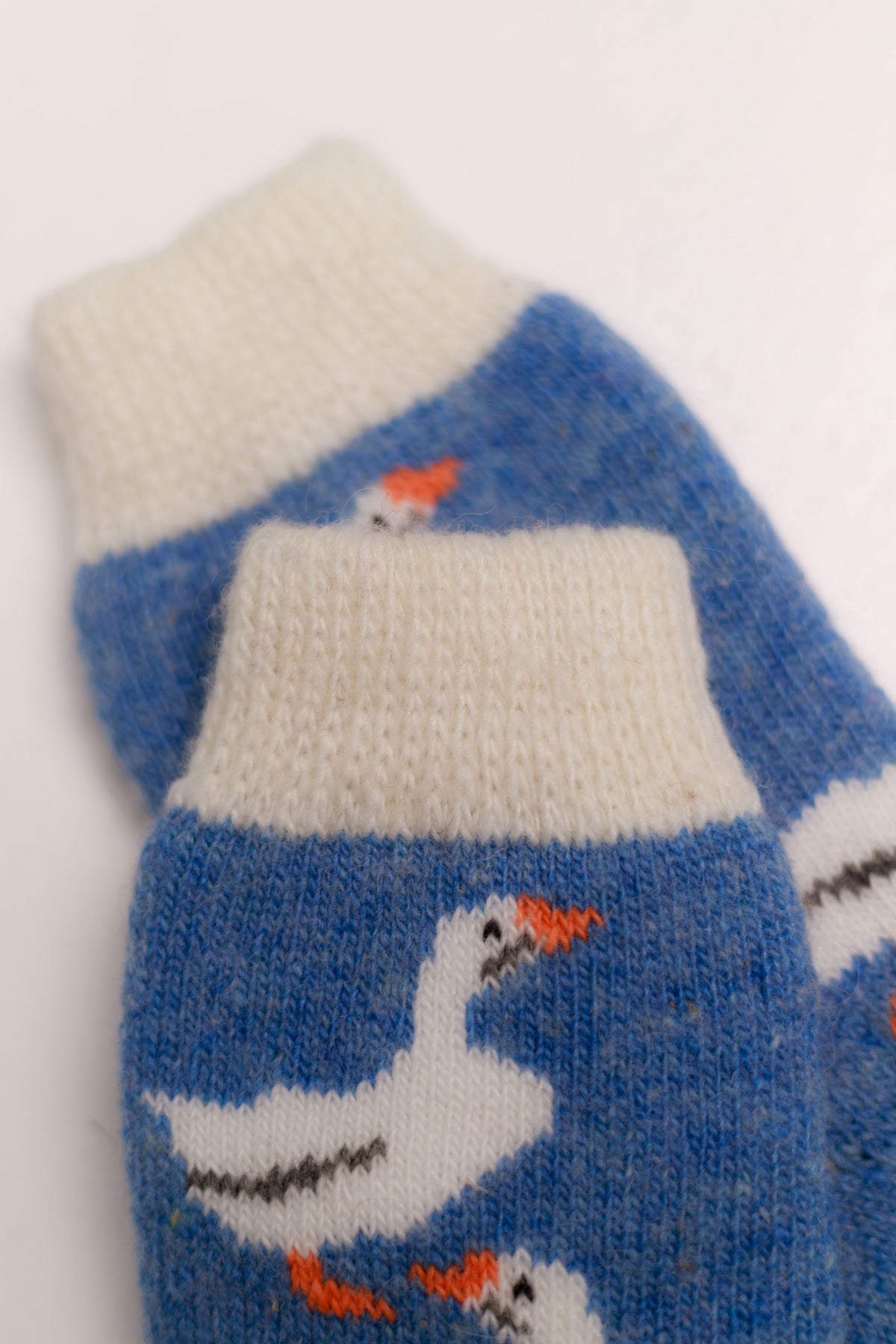 Geese Wool Socks, Blue