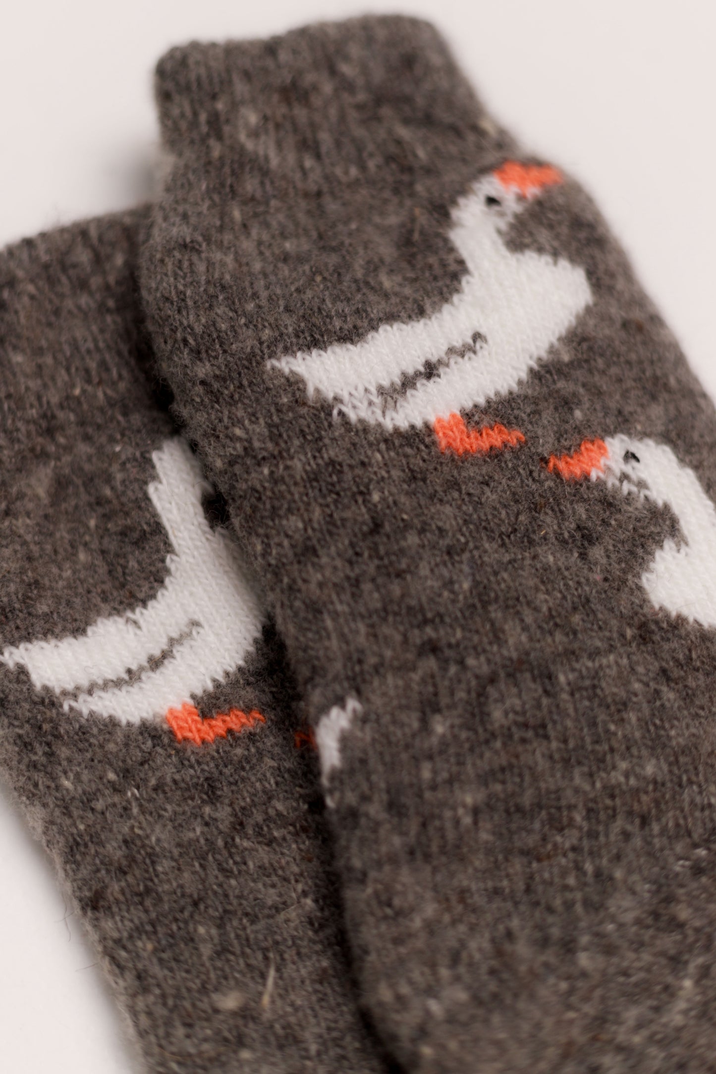 Geese Wool Socks, Dark Grey