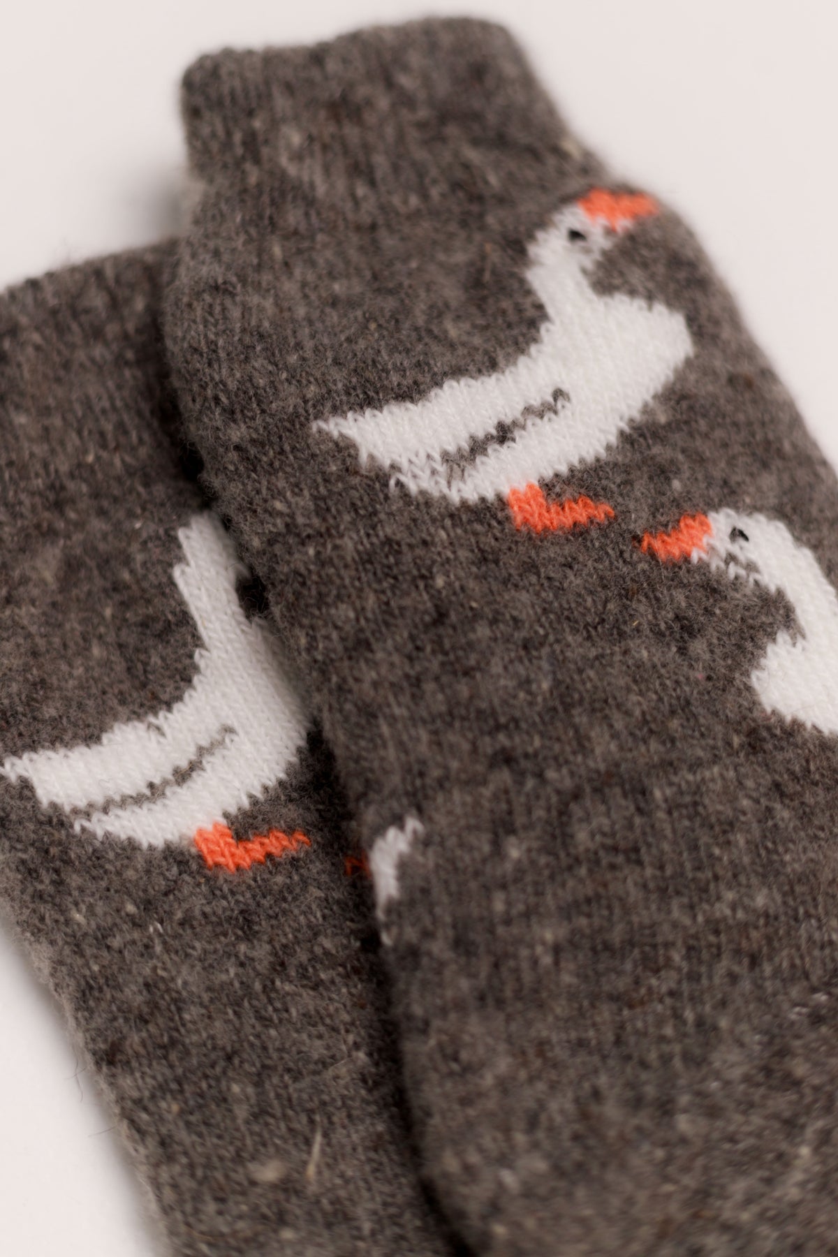 Geese Wool Socks, Dark Grey