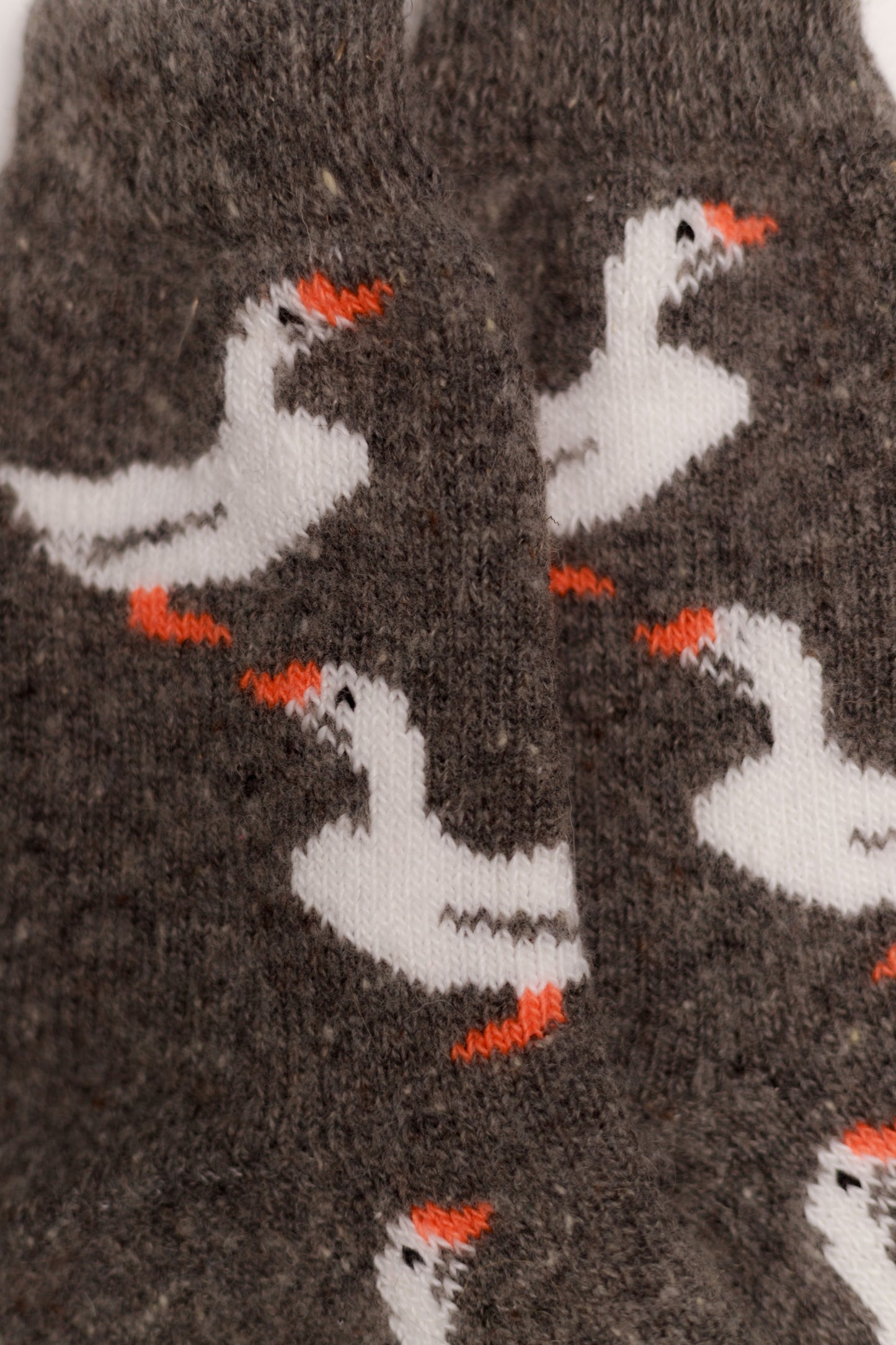Geese Wool Socks, Dark Grey