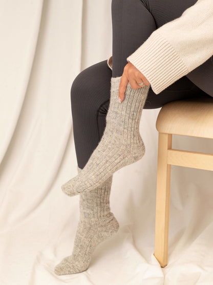 Aurora Wool Socks, Grey