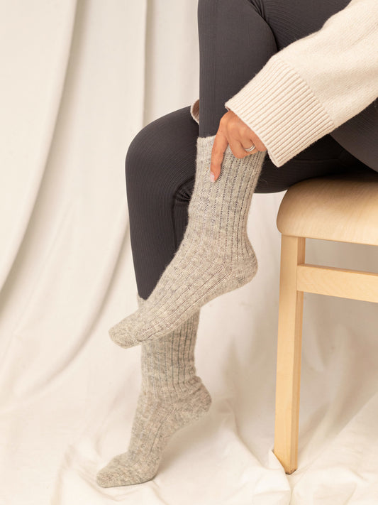 Aurora Wool Socks, Grey
