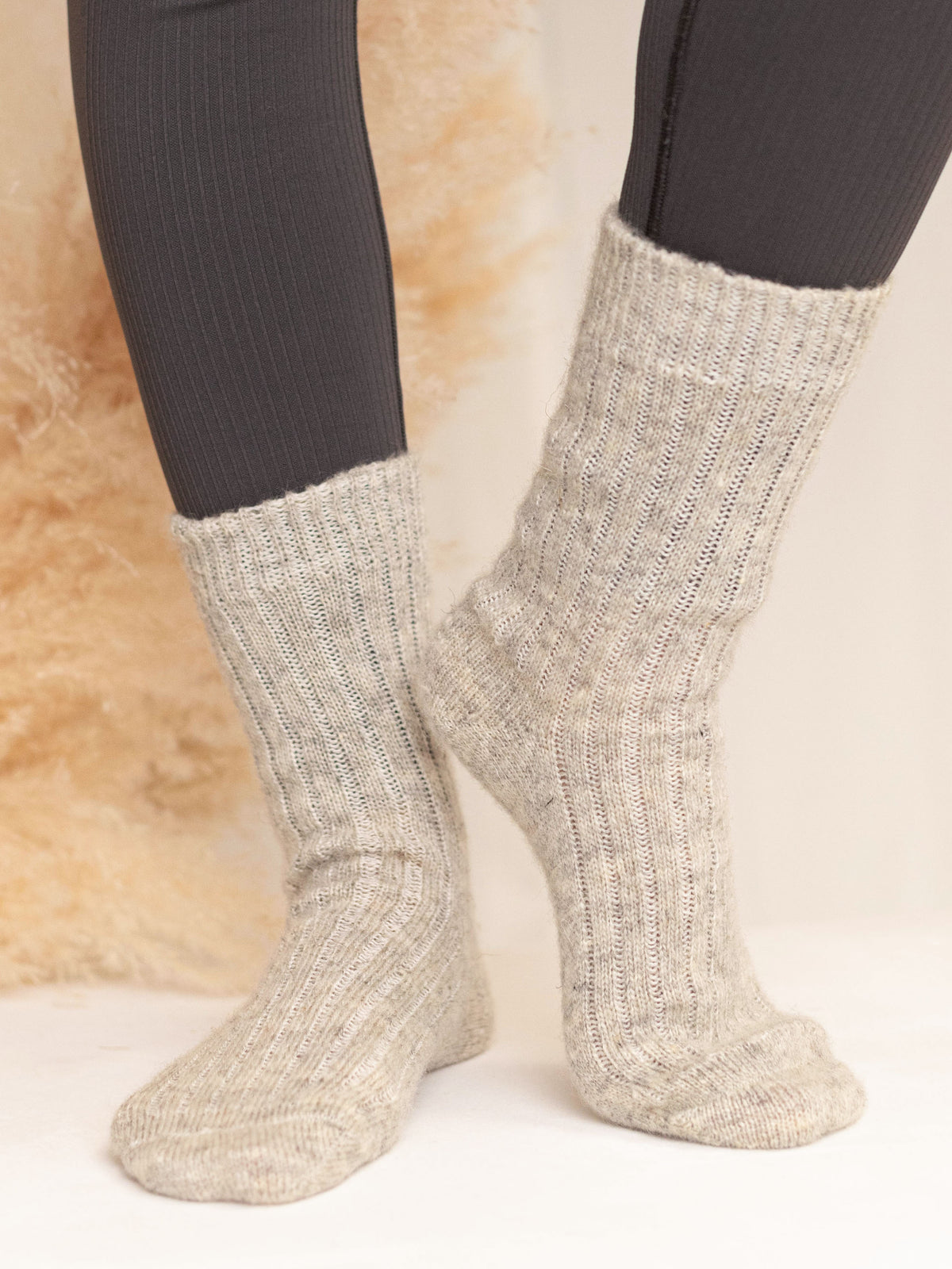 Aurora Wool Socks, Grey