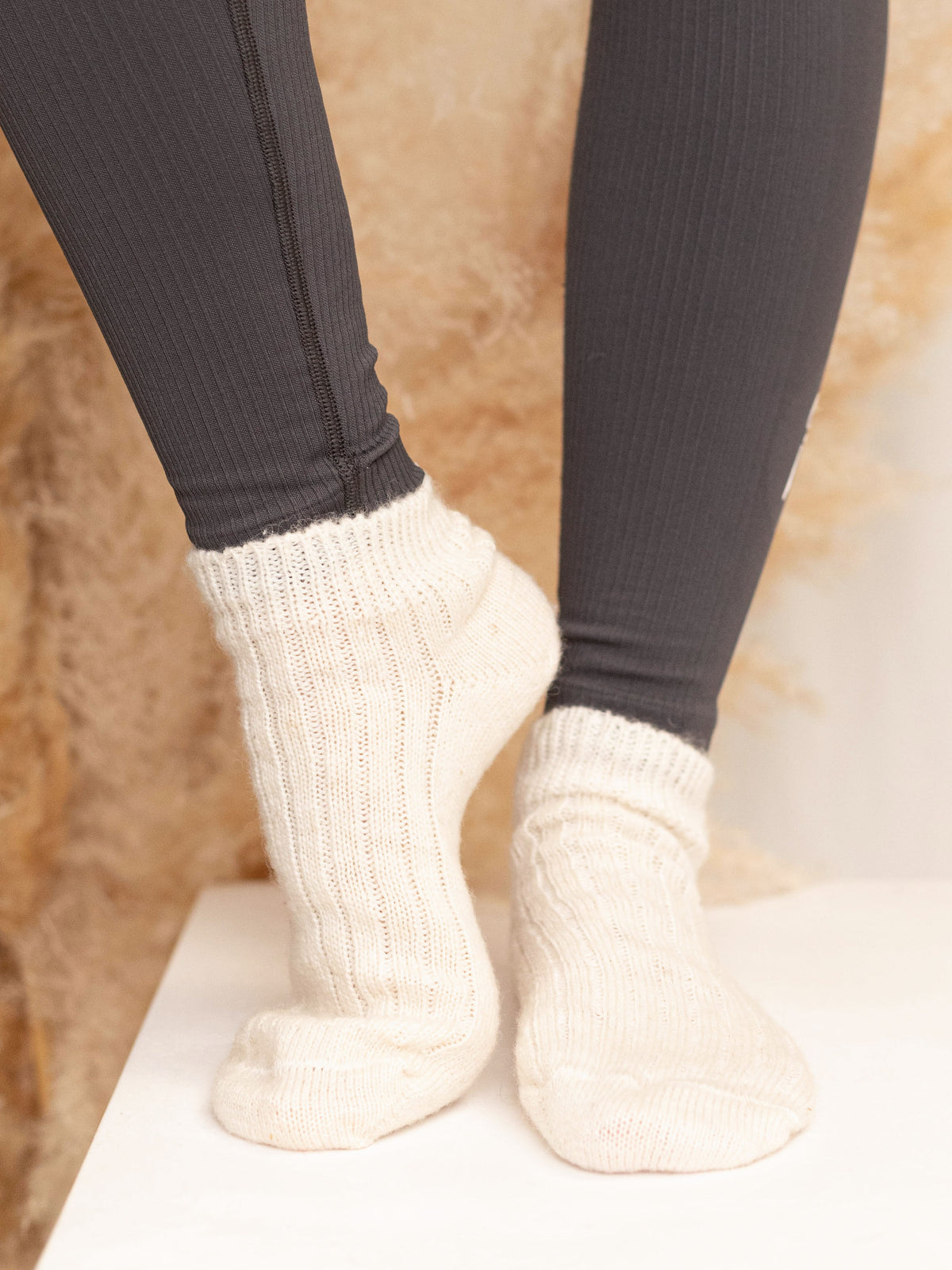 Aurora Wool Footies, White