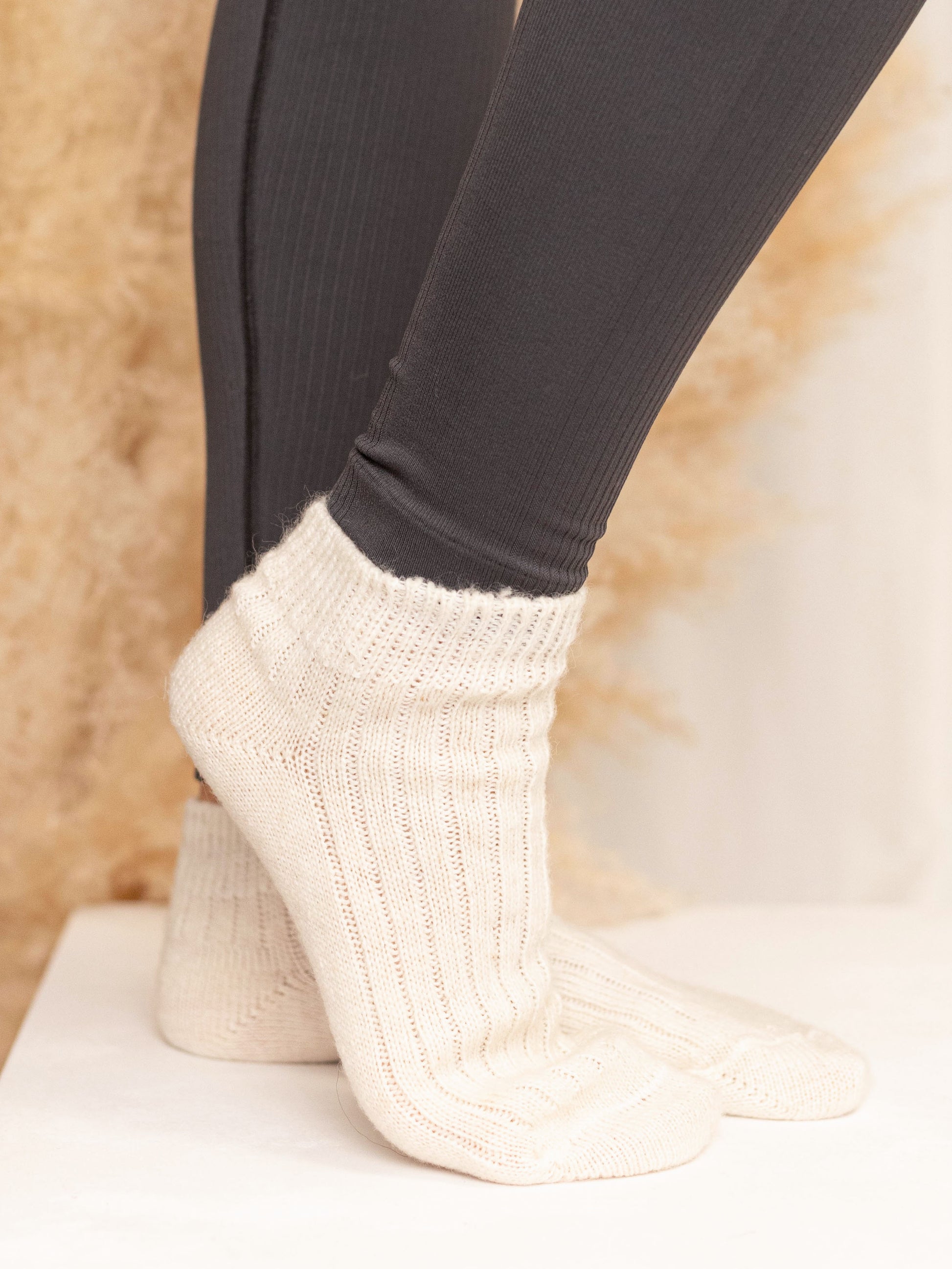 Aurora Wool Footies, White
