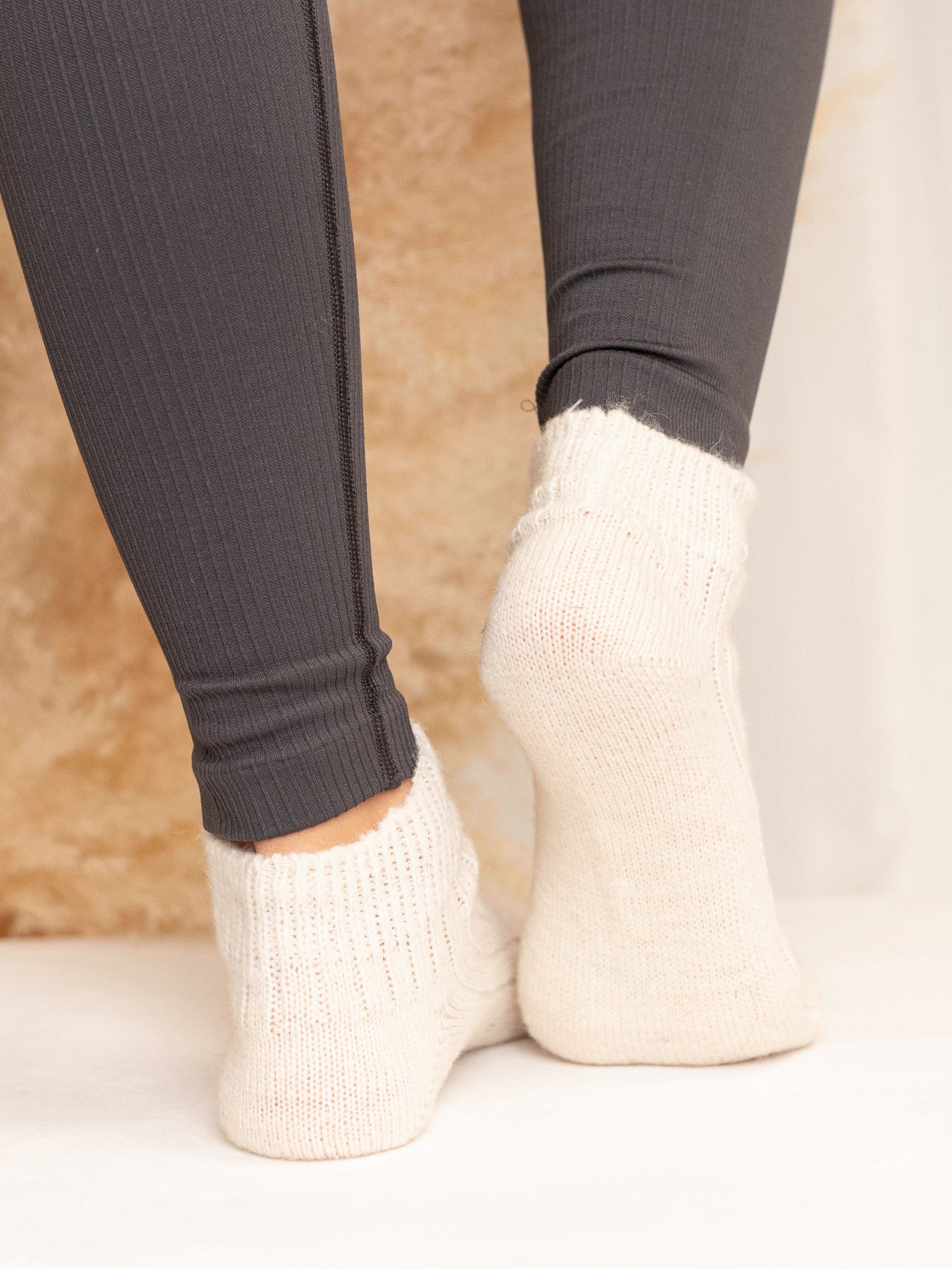 Aurora Wool Footies, White