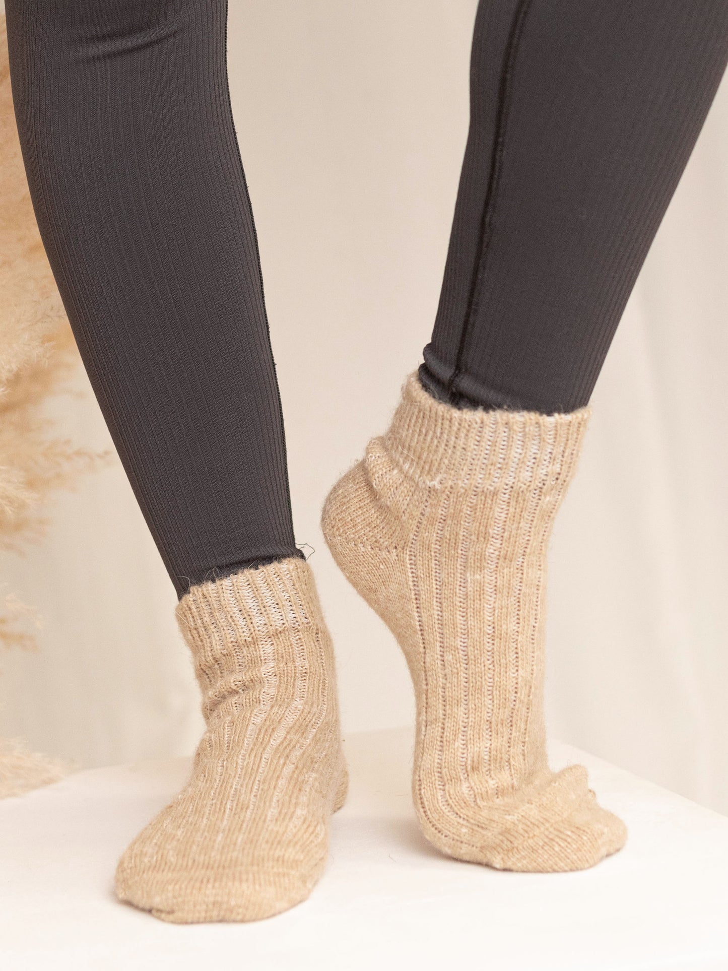 Aurora Wool Footies, Beige