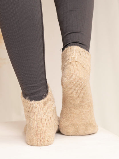 Aurora Wool Footies, Beige