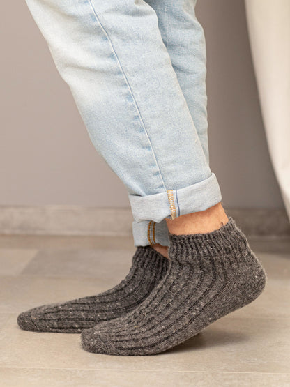 Aurora Wool Footies, Dark Grey