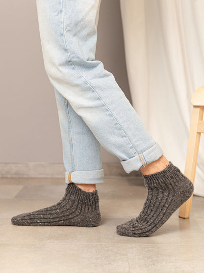 Aurora Wool Footies, Dark Grey