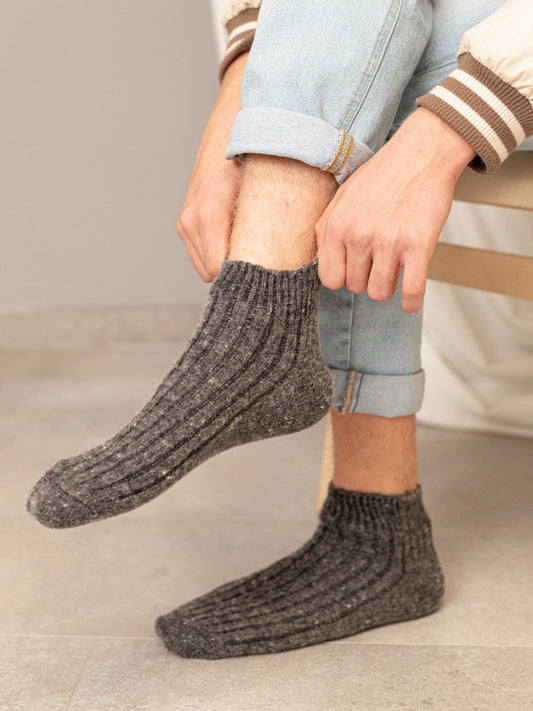 Aurora Wool Footies, Dark Grey
