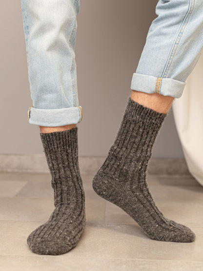 Aurora Wool Socks, Dark Grey
