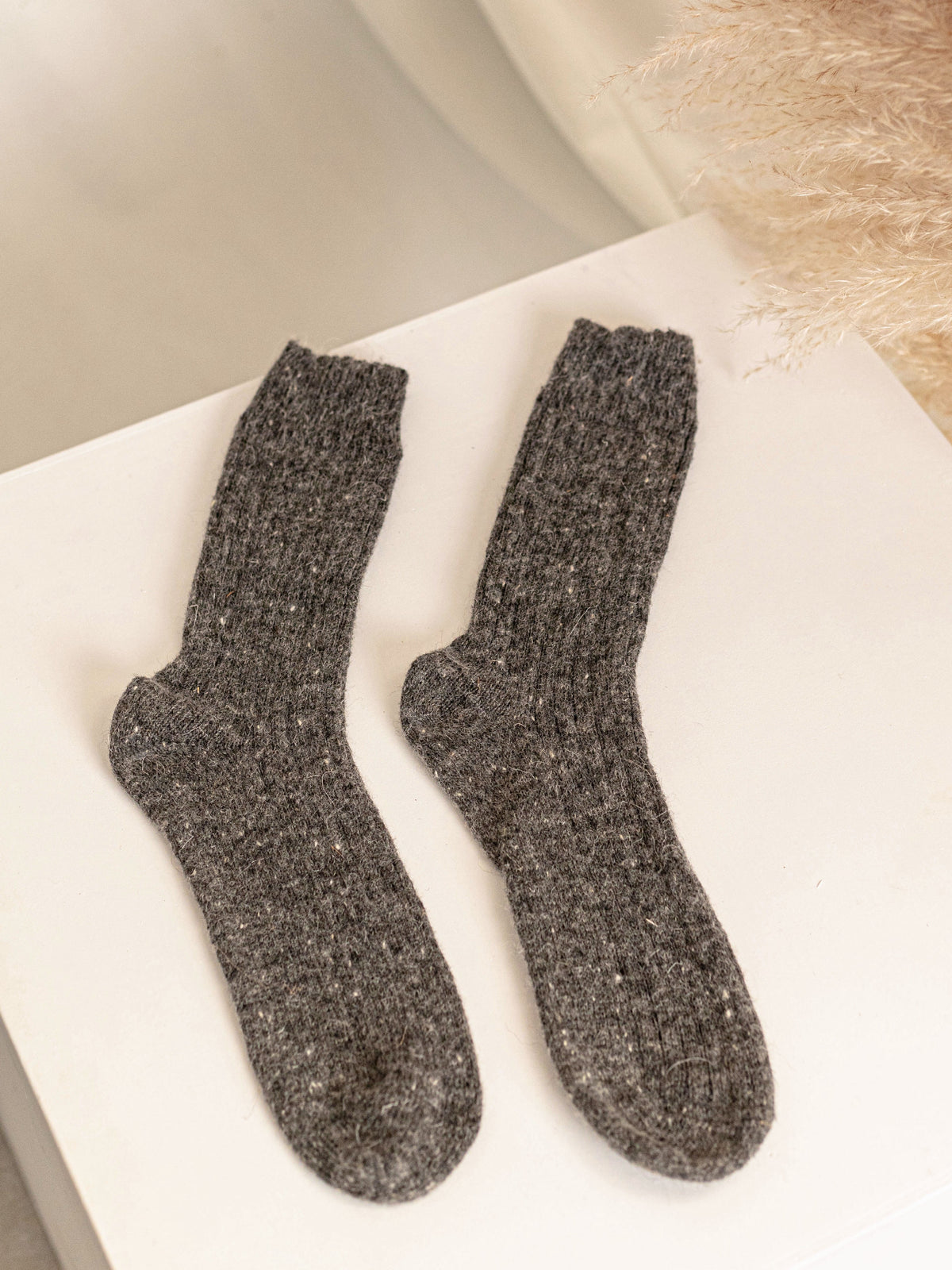 Aurora Wool Socks, Dark Grey