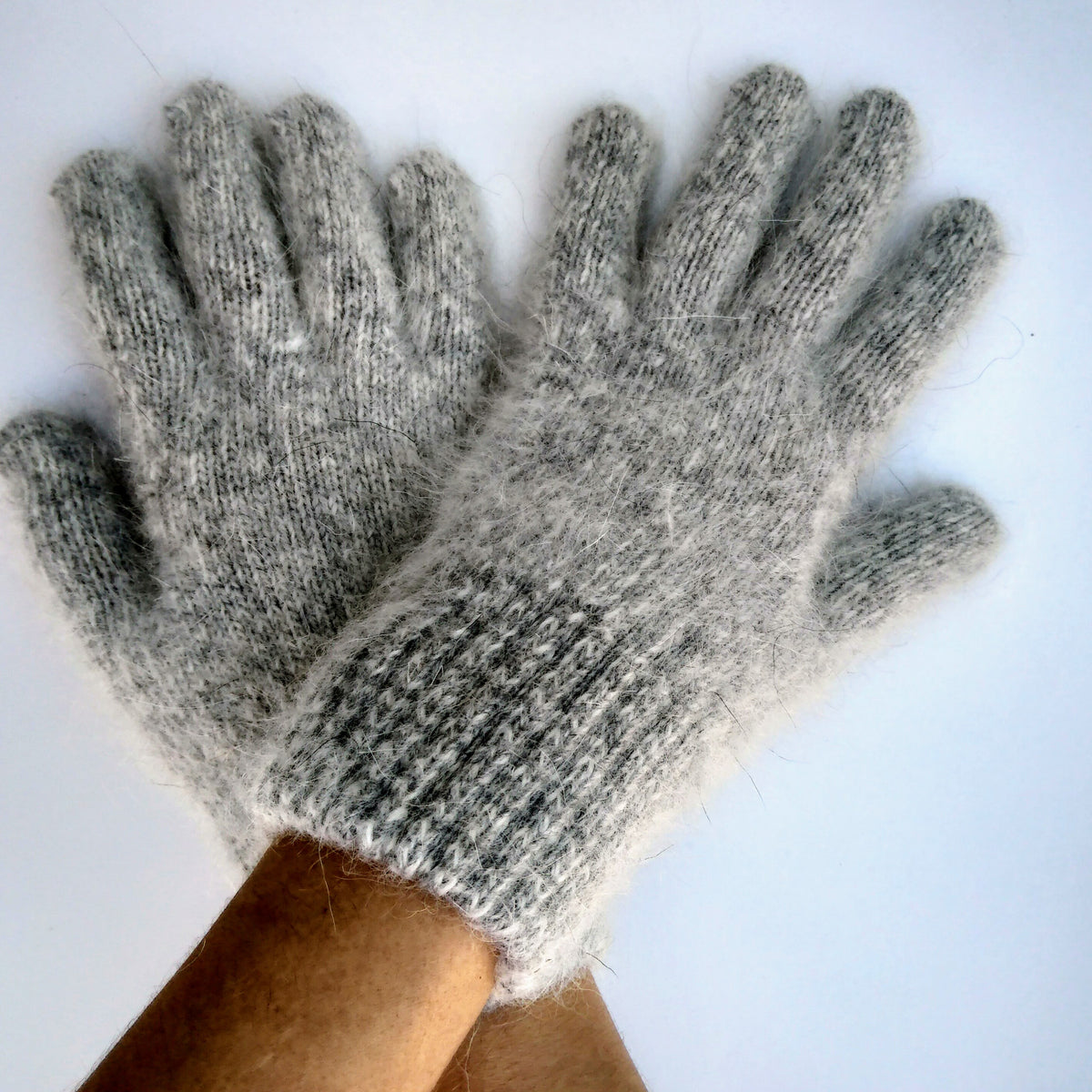 Grey Goat Wool Gloves