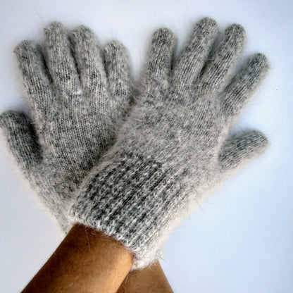 Grey Goat Wool Gloves