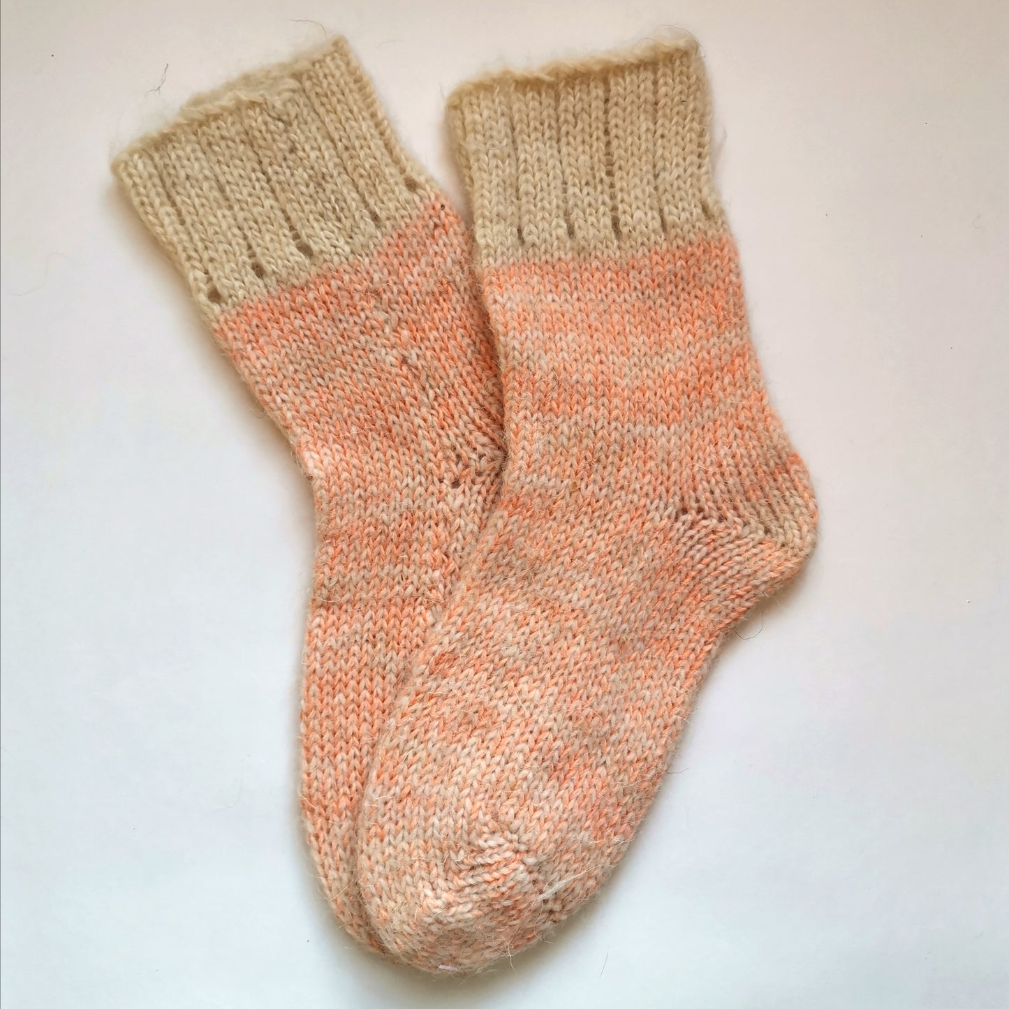 Heather Pink Wool Socks