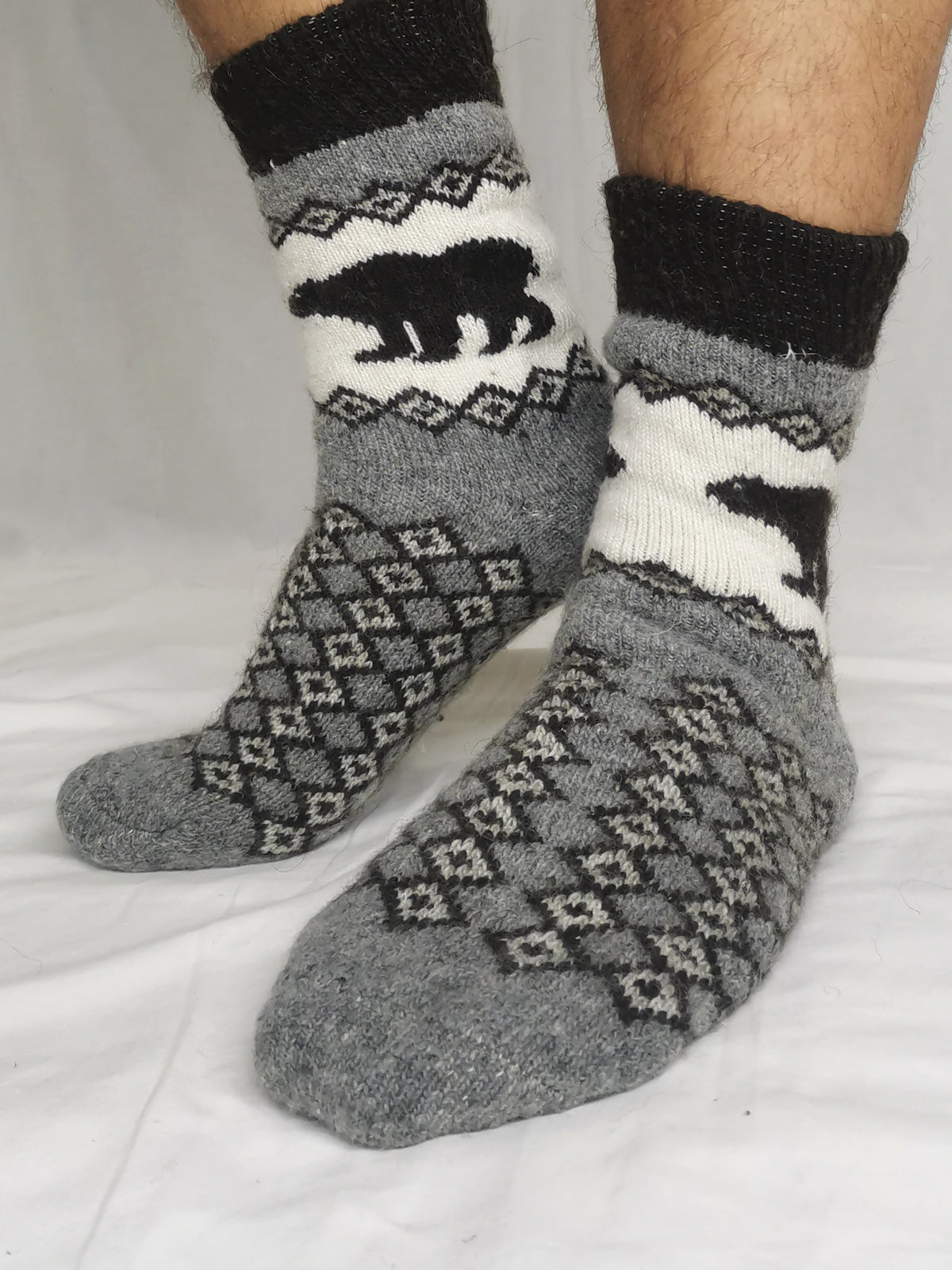 Brown Bear Wool Socks