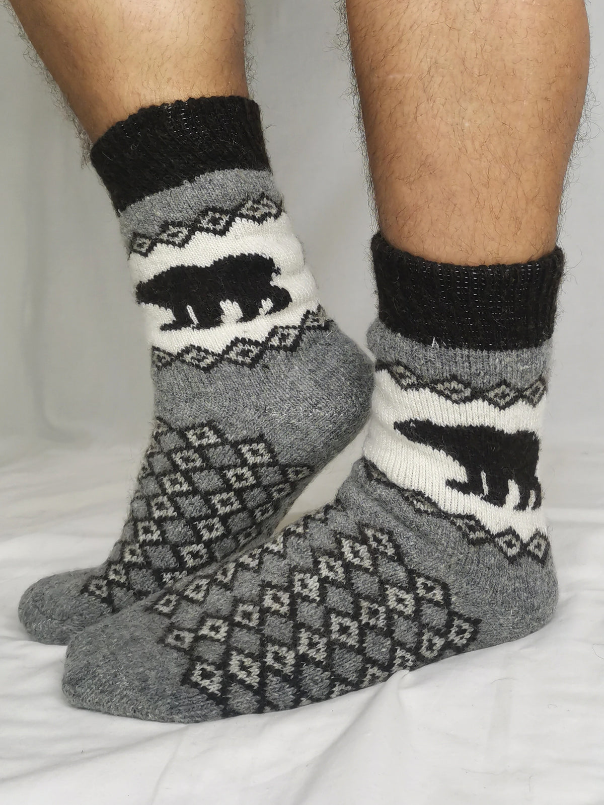 Brown Bear Wool Socks