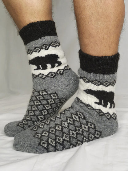 Brown Bear Wool Socks