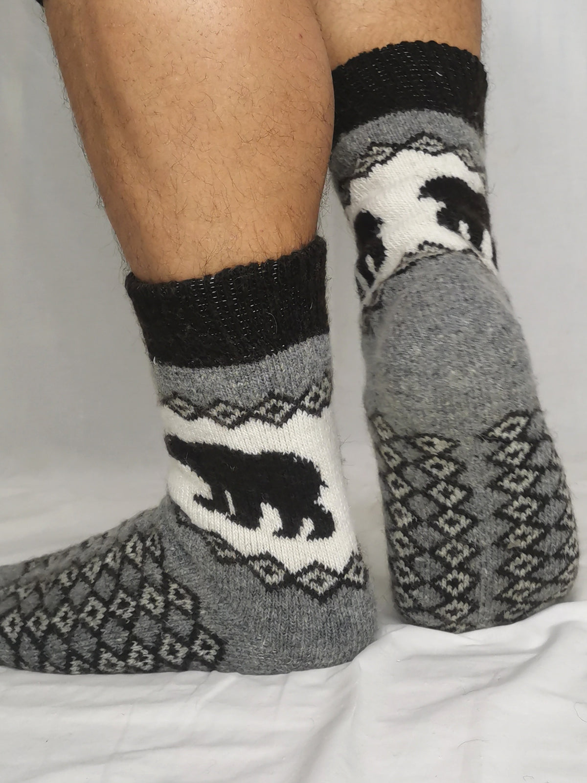 Brown Bear Wool Socks