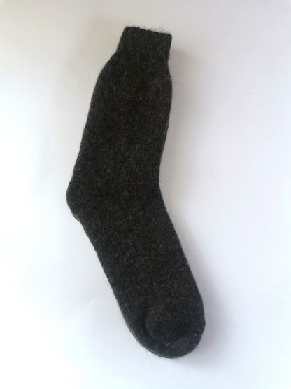 Heather Brown Wool Socks