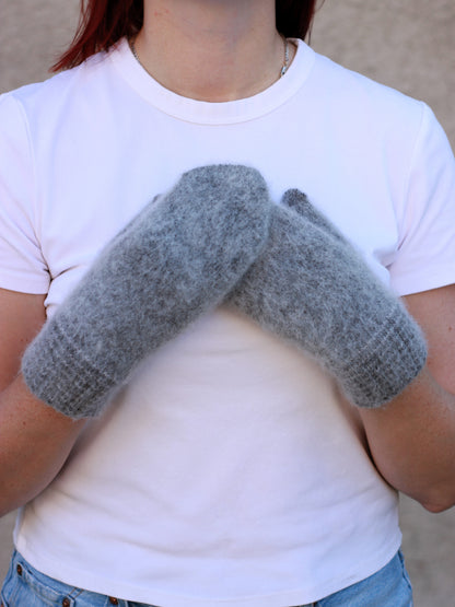 Grey Wool Mittens
