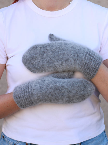 Grey Wool Mittens