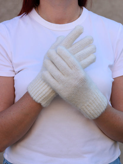 White Wool Gloves