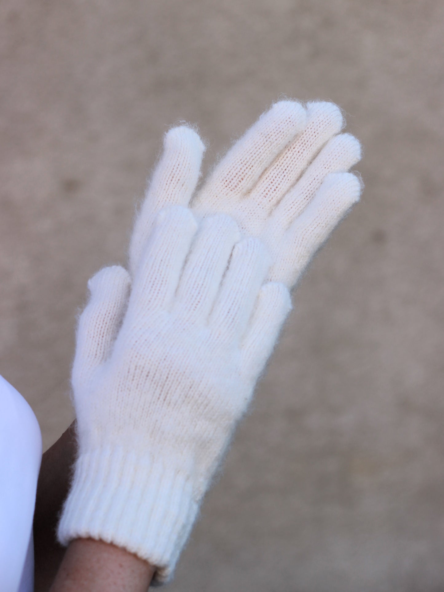White Wool Gloves