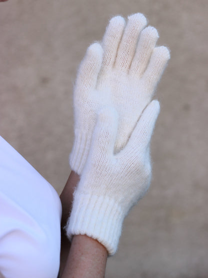 White Wool Gloves